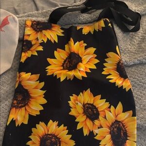 Sunflower Print Tote Bag